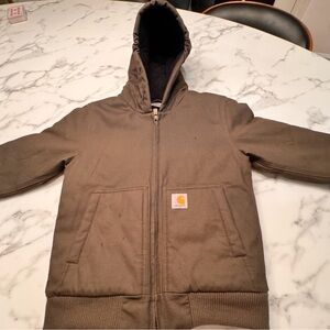 Carhartt Kids' Olive Green Hooded Sweatshirt